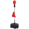 Punching Bag Free Standing w Boxing Gloves Height Adjustable Red