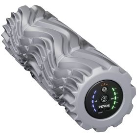 VEVOR Vibrating Foam Roller, 5-Speed Electric Massage Roller, 16" Rechargeable Muscle Roller with 3 Vibration Modes, High Density EVA Foam Massager fo