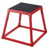 VEVOR Plyometric Jump Box, 18 Inch Plyo Box, Steel Plyometric Platform and Jumping Agility Box, Anti-Slip Fitness Exercise Step Up Box for Home Gym Tr