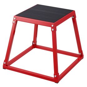 VEVOR Plyometric Jump Box, 18 Inch Plyo Box, Steel Plyometric Platform and Jumping Agility Box, Anti-Slip Fitness Exercise Step Up Box for Home Gym Tr