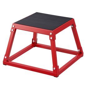 VEVOR Plyometric Jump Box, 12 Inch Plyo Box, Steel Plyometric Platform and Jumping Agility Box, Anti-Slip Fitness Exercise Step Up Box for Home Gym Tr