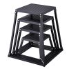VEVOR Plyometric Jump Boxes, 12/18/24/30 Inch Plyo Box, Platform and Jumping Agility Box, Anti-Slip Fitness Exercise Step Up Box Set for Home Gym Trai