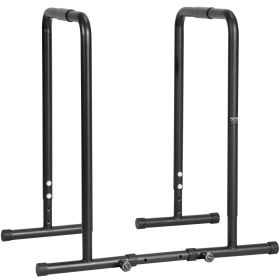 VEVOR Dip Bar, 440 lbs Capacity, Heave Duty Dip Stand Station with Adjustable Height, Fitness Workout Dip Bar Station Stabilizer Parallette Push Up St