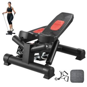 VEVOR Stair Stepper, Mini Stepper for Exercise at Home, Hydraulic Fitness Twist Stepper with Resistance Bands, Full Body Workout Cardio Equipment, Sta