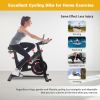 Black Stationary Bikes for Home Spin Indoor Exercise Bike with LCD Monitor and Comfortable Seat Cushion for Home Gym Cardio Fitness Training