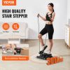VEVOR Stair Stepper, Mini Stepper for Exercise at Home, Hydraulic Fitness Twist Stepper with Resistance Bands, Full Body Workout Cardio Equipment, Sta