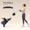 Foldable Rower Machine, Water Rowing Machine with Wheels, LCD Monitor and Tablet Holder for Cardio Training, White