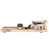 Water Rowing Machine; Oak Wood Water Rower with LCD Monitor Resistance Wooden Rower for Home Use 264 LBS Capacity