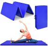 4-Panel Folding Gymnastics Mat with Carrying Handles for Home Gym
