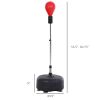 Punching Bag Free Standing w Boxing Gloves Height Adjustable Red
