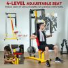 Chest Fly and Chest Press Machine for Back, Pectoral, Rear Deltoid and Shoulder Training, Yellow