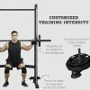 Squat Rack with Pull Up Bar Adjustable Weight Lifting Home Gym