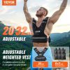 VEVOR Adjustable Weighted Vest, 20-32lb Weight Vest with 6 Ironsand Weights and Reflective Stripe, Body Weight Vest Exercise Set for Men Women, Workou