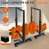 Dip Bar Station Set, 6 Level Adjustable Pull Up Bars, 1200lbs Heave Duty Parallettes Bars, Dip Station for Full Body Workout Fitness