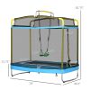 3-in-1 Trampoline for Kids, 6.9' Kids Trampoline with Net, Light Blue